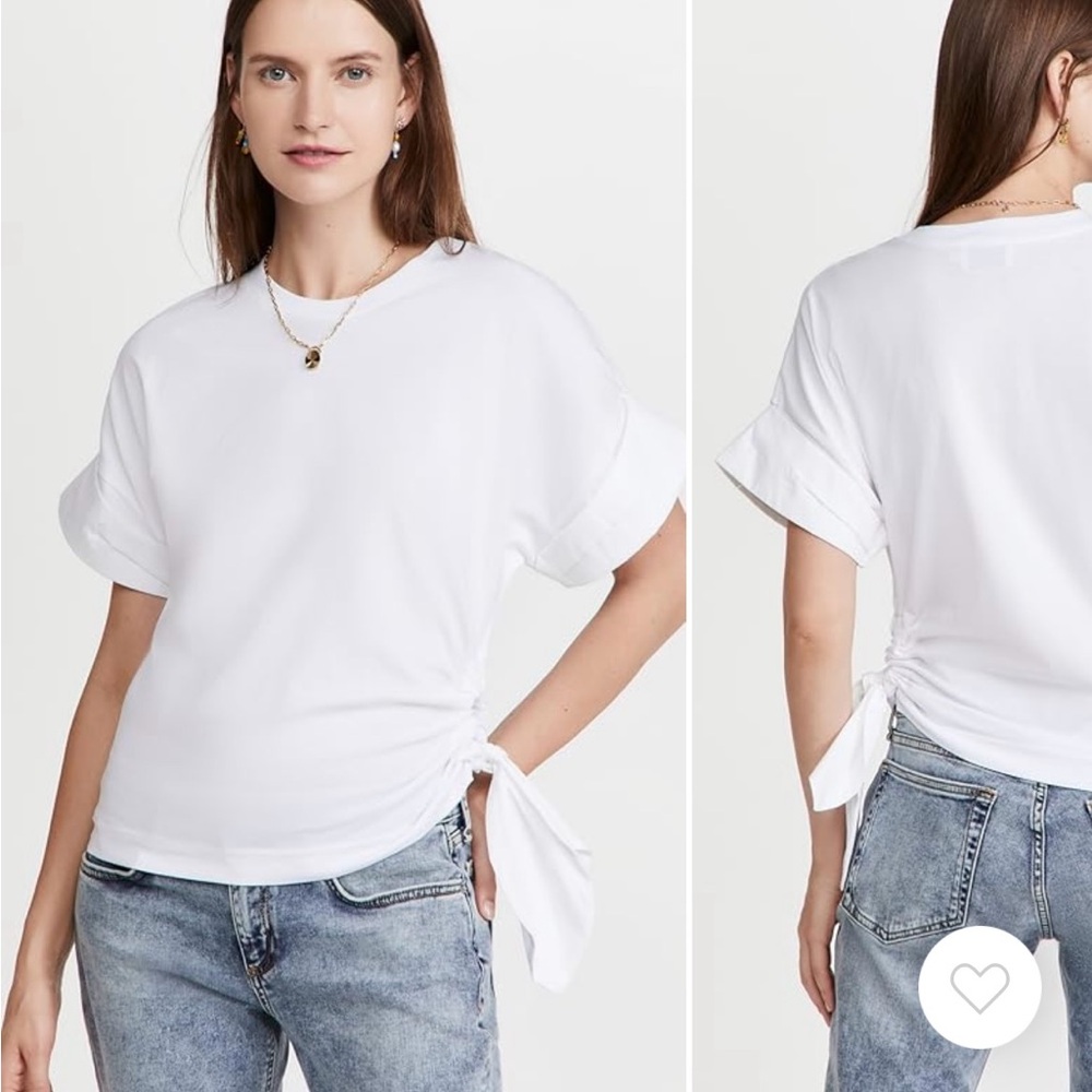 NWT Mackenzie White T-Shirt by Tanya Taylor. Size XL